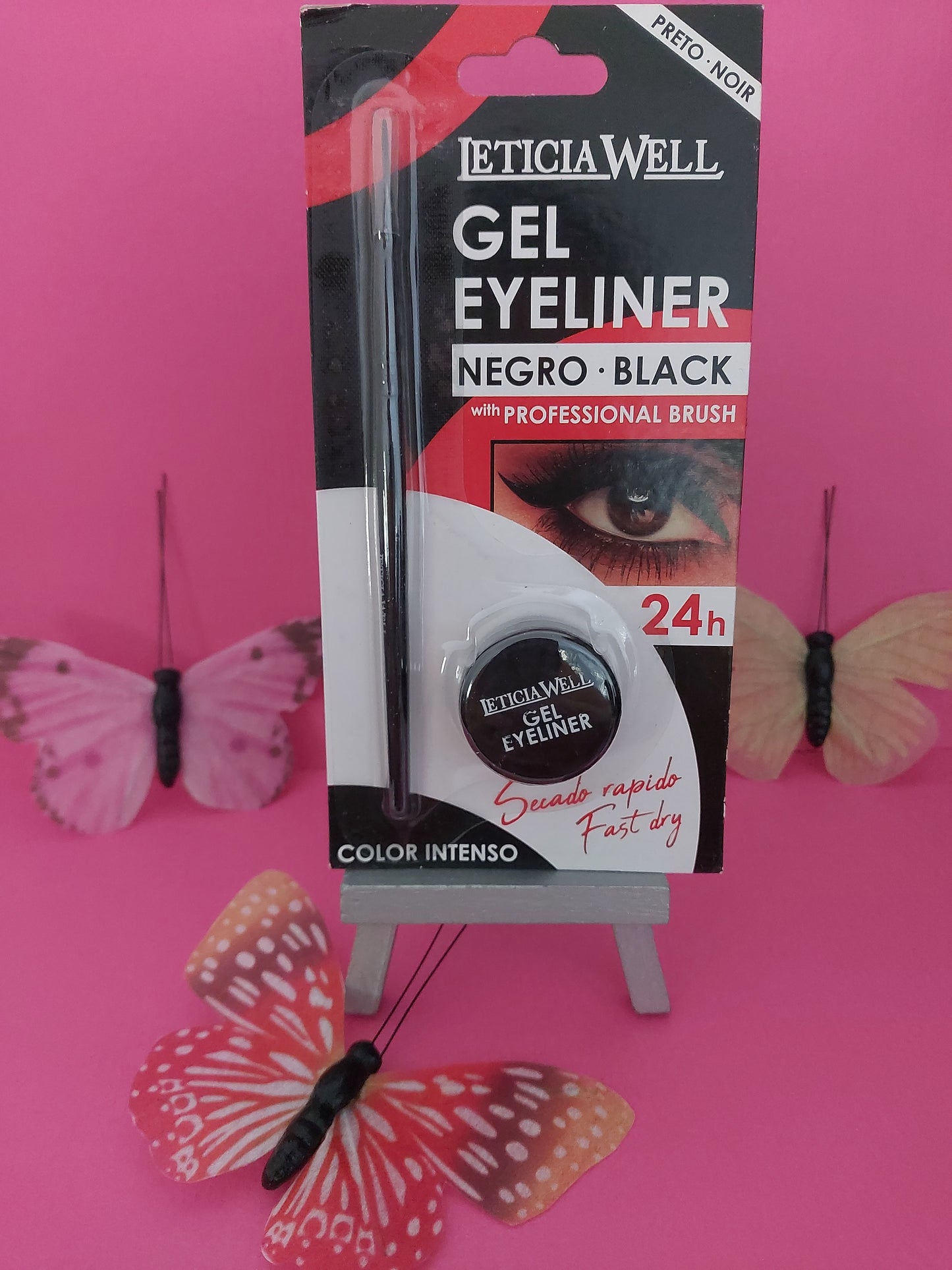 Delineador em gel preto 24h + pincel