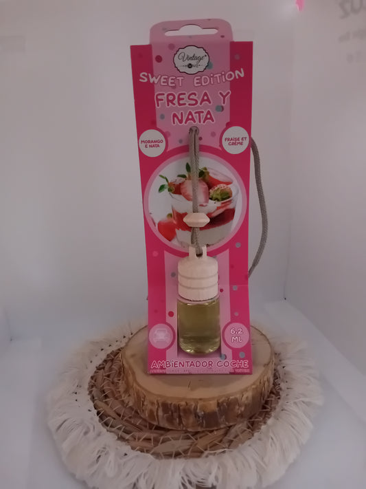 Diffuseur voiture fraise crème